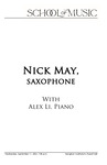 Nick May, Saxophone, September 11, 2024 [program] by University of Northern Iowa. School of Music.