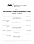 Instrumental Concerto Competition Finals, November 5, 2024 [program] by University of Northern Iowa. School of Music.