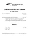Northern Iowa Symphony Orchestra, October 14, 2024 [program] by University of Northern Iowa. School of Music.