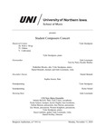 Student Composers Concert, November 18, 2024 [program] by University of Northern Iowa. School of Music.