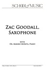 Zac Goodall, Saxophone, with Dr. Mariko Morita, Piano, October 4, 2024 [program] by University of Northern Iowa. School of Music.