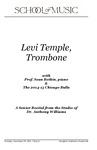 Levi Temple, Trombone, with Prof. Sean Botkin, Piano and The 2014-15 Chicago Bulls, November 7th, 2024 [program] by University of Northern Iowa. School of Music.