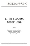 Lindy Slocum, Saxophone, November 1, 2024 [program] by University of Northern Iowa. School of Music.