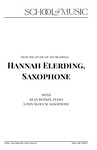 Hannah Elerding, Saxophone, November 8, 2024 [program] by University of Northern Iowa. School of Music.