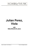Julian Perez, Viola, with Natia Shioshvili, Piano, November 15, 2024 [program] by University of Northern Iowa. School of Music.