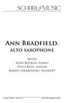 Ann Bradfield, Alto Saxophone, February 1, 2022 [program]