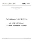 Faculty Artists Recital, March 4, 2022 [program] by University of Northern Iowa. School of Music.