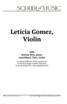 Leticia Gomez, Violin, April 8, 2022 [program] by University of Northern Iowa. School of Music.University of Northern Iowa. School of Music.