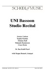 UNI Bassoon Studio Recital, April 20, 2022 [program] by University of Northern Iowa. School of Music.