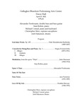 Alexander Pershounin, double bass and bass guitar, April 25, 2022 [program] by University of Northern Iowa. School of Music.