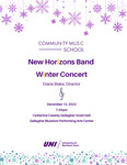 New Horizons Band Winter Concert, December 12, 2022 [program]