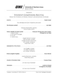 Student Composers Recital, From the Studios of Daniel Swilley and Jonathan Schwabe, November 29, 2022 [program] by University of Northern Iowa. School of Music.