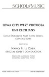 Iowa City West Virtuosa, UNI Cecilians, October 27, 2022 [program] by University of Northern Iowa. School of Music.