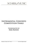 Instrumental Concerto Competition Finals, Coordinated by Erik Rohde, October 26, 2022 [program] by University of Northern Iowa. School of Music.