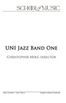 UNI Jazz Band One, Christopher Merz, Director, November 11, 2022 [program] by University of Northern Iowa. School of Music.