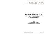 Anna Hanbeck, Clarinet, withy Serena Hou, Piano, AnneMarie Tate, Clarinet, November 30, 2022 [program] by University of Northern Iowa. School of Music.