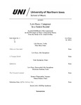 Levi Rees, Composer, in a Senior Recital, April 13, 2023 [program] by University of Northern Iowa. School of Music.
