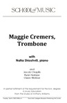 Maggie Cremers, Trombone, Natia Shioshvili, Piano, April 4, 2023 [program] by University of Northern Iowa. School of Music.