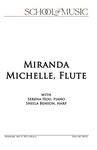 Miranda Michelle, Flute, April 19, 2023 [program] by University of Northern Iowa. School of Music.