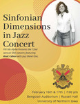 Sinfonia Dimensi in Jazz Concert, February 16th and 17th, 2023, Phi Mu Alpha Presents the 72nd annual SDIJ concert, featuring Anat Cohen with Jazz Band One, February 16-17, 2023 [program] by University of Northern Iowa. School of Music.University of Northern Iowa. School of Music.