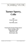 Turner Sperry, Cello, April 12, 2023 [program] by University of Northern Iowa. School of Music.