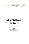 Jake Giddens, Guitar, with Back Pocket, September 7, 2021 [program] by University of Northern Iowa. School of Music.