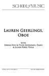 Lauren Geerlings, Oboe, April 21, 2025 [program] by University of Northern Iowa. School of Music.