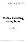Claire Uselding, Saxophone, March 14, 2025 [program] by University of Northern Iowa. School of Music.