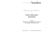 Cayla Bellamy, Bassoon, December 8, 2014 [program]