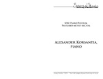 Alexander Korsantia, Piano, October 12, 2014 [program]