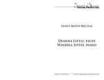 Deanna Little, Flute, Windell Little, Piano, November 10, 2014 [program]