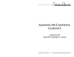 Amanda McCandless, Clarinet, December 1, 2014 [program]