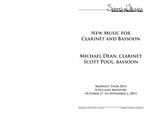 New Music for Clarinet and Bassoon, October 29, 2014 [program]