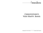 Christopher's Very Happy Band, September 17, 2014 [program]