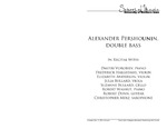 Alexander Pershounin, Double Bass, December 2, 2014 [program]