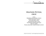 Heather Peyton, Oboe, October 20, 2014 [program]