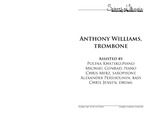 Anthony Williams, Trombone, September 18, 2014 [program]