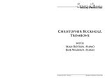Christopher Buckholz, Trombone, October 30, 2012 [program] by University of Northern Iowa. School of Music.
