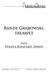 Randy Grabowski, Trumpet, with Polina Khatsko, Piano, September 11, 2012 [program] by University of Northern Iowa. School of Music.