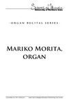 Mariko Morita, Organ, November 26, 2012 [program] by University of Northern Iowa. School of Music.