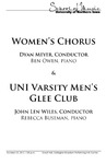 Women's Chorus & UNI Varsity Men's Glee Club, October 23, 2012 [program] by University of Northern Iowa. School of Music.