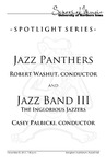 Jazz Panthers and Jazz Band III, the Inglorious Jazzers, November 8, 2012 [program] by University of Northern Iowa. School of Music.