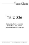 Trio 826, November 14, 2013 [program] by University of Northern Iowa. School of Music.