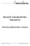 Randy Grabowski, Trumpet, September 10, 2013 [program] by University of Northern Iowa. School of Music.
