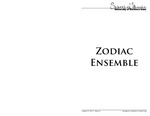 Zodiac Ensemble, August 29, 2013 [program] by University of Northern Iowa. School of Music.