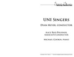 UNI Singers, November 5, 2013 [program] by University of Northern Iowa. School of Music.