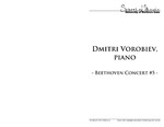 Dmitri Vorobiev, Piano: Beethoven Concert #5, October 8, 2013 [program] by University of Northern Iowa. School of Music.