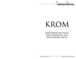 KROM, October 7, 2013 [program] by University of Northern Iowa. School of Music.