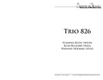 Trio 826, November 14, 2014 [program]