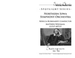 Northern Iowa Symphony Orchestra, October 23, 2014 [program]